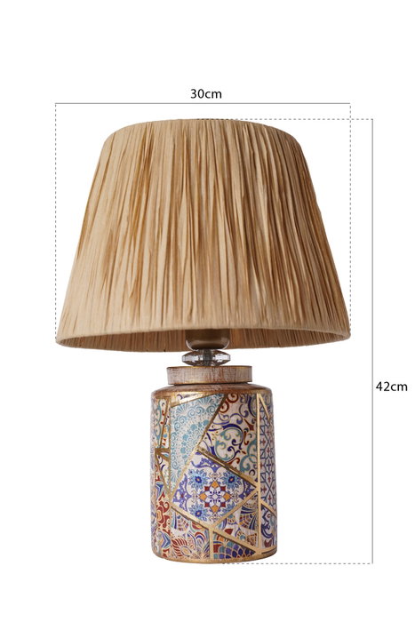 Opviq Lámpara de Mesa de Cerámica YL506 Multicolor